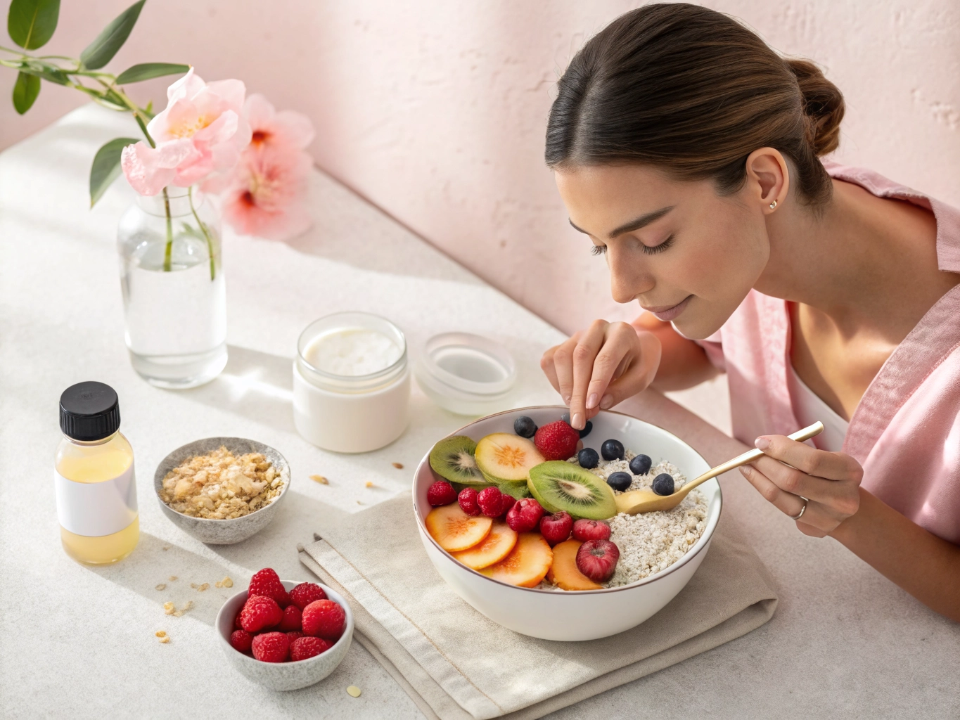 Alimentos e Beleza: 7 Cuidados Essenciais para Começar Hoje: imagem ilustrativa sobre alimentos e beleza