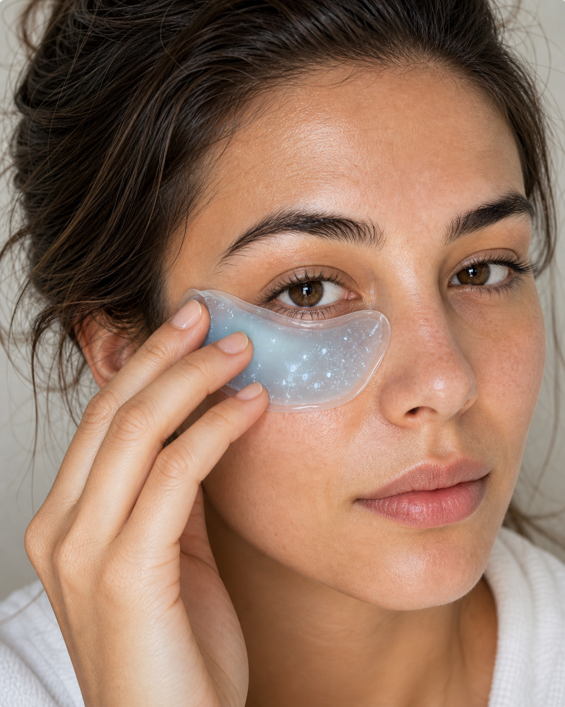 Como diminuir olheira rápido sem irritar a área dos olhos: imagem editorial vertical sobre como diminuir olheira rápido