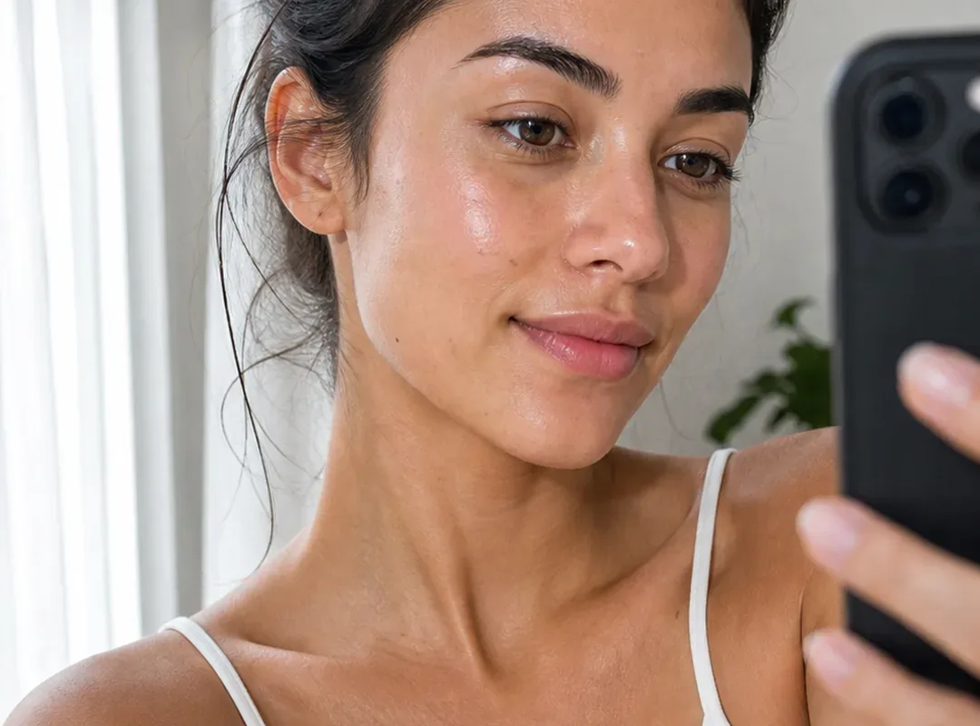 Como tirar selfie para IA de skincare analisar melhor sua pele